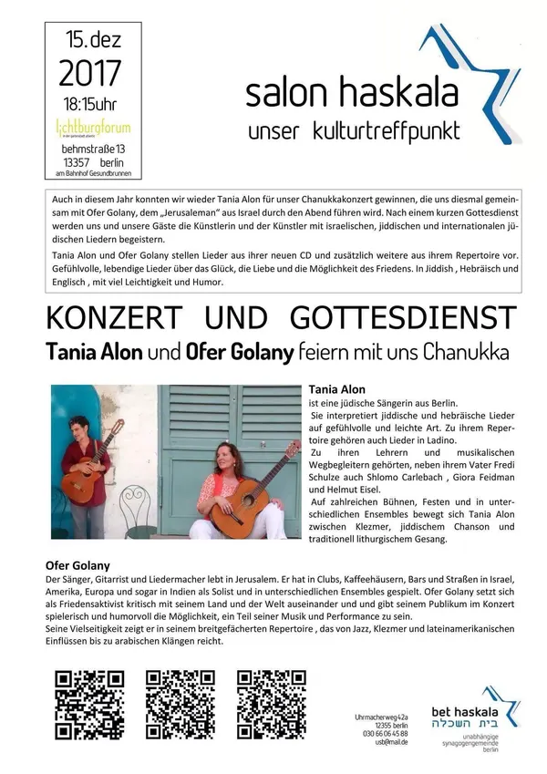 Plakat Konzert und Gottesdienst im Lichtburgforum